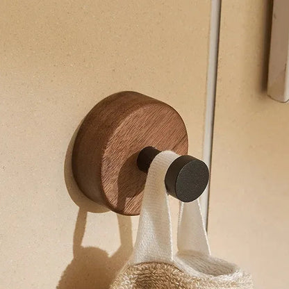 Self-Adhesive Walnut Wood Hook