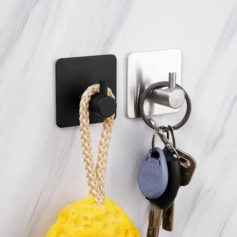 4-Piece Stainless Steel Wall Hook Set