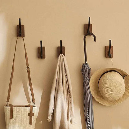 Self-Adhesive Walnut Wood Hook