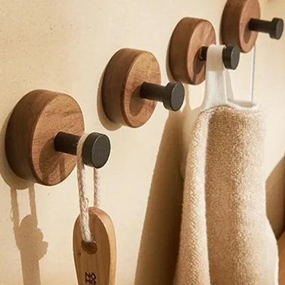 Self-Adhesive Walnut Wood Hook