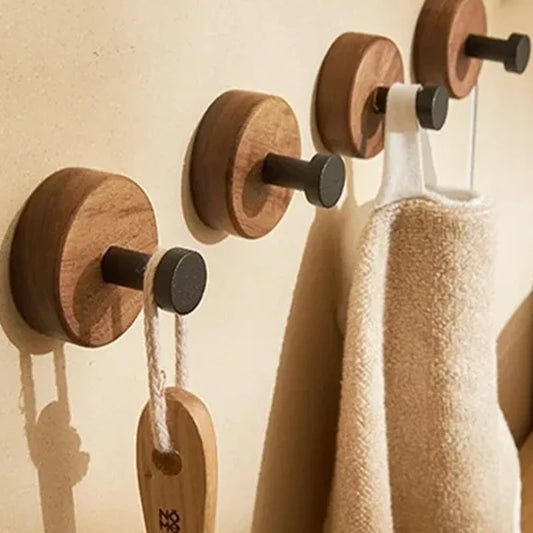 Self-Adhesive Walnut Wood Hook