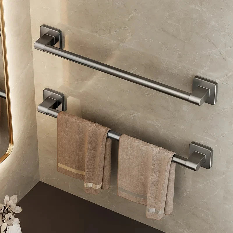 No-Drill Bathroom Towel Bar