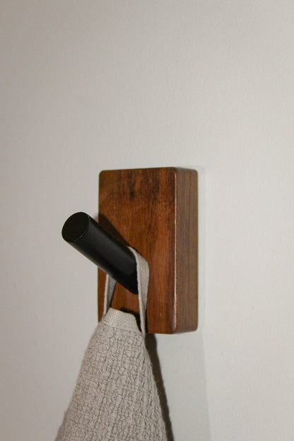 Self-Adhesive Walnut Wood Hook